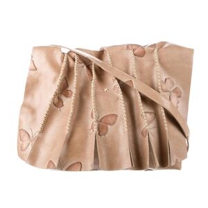 Carlos falchi vintage tan leather butterfly boho handbag